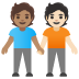 people holding hands, medium skin tone, light skin tone